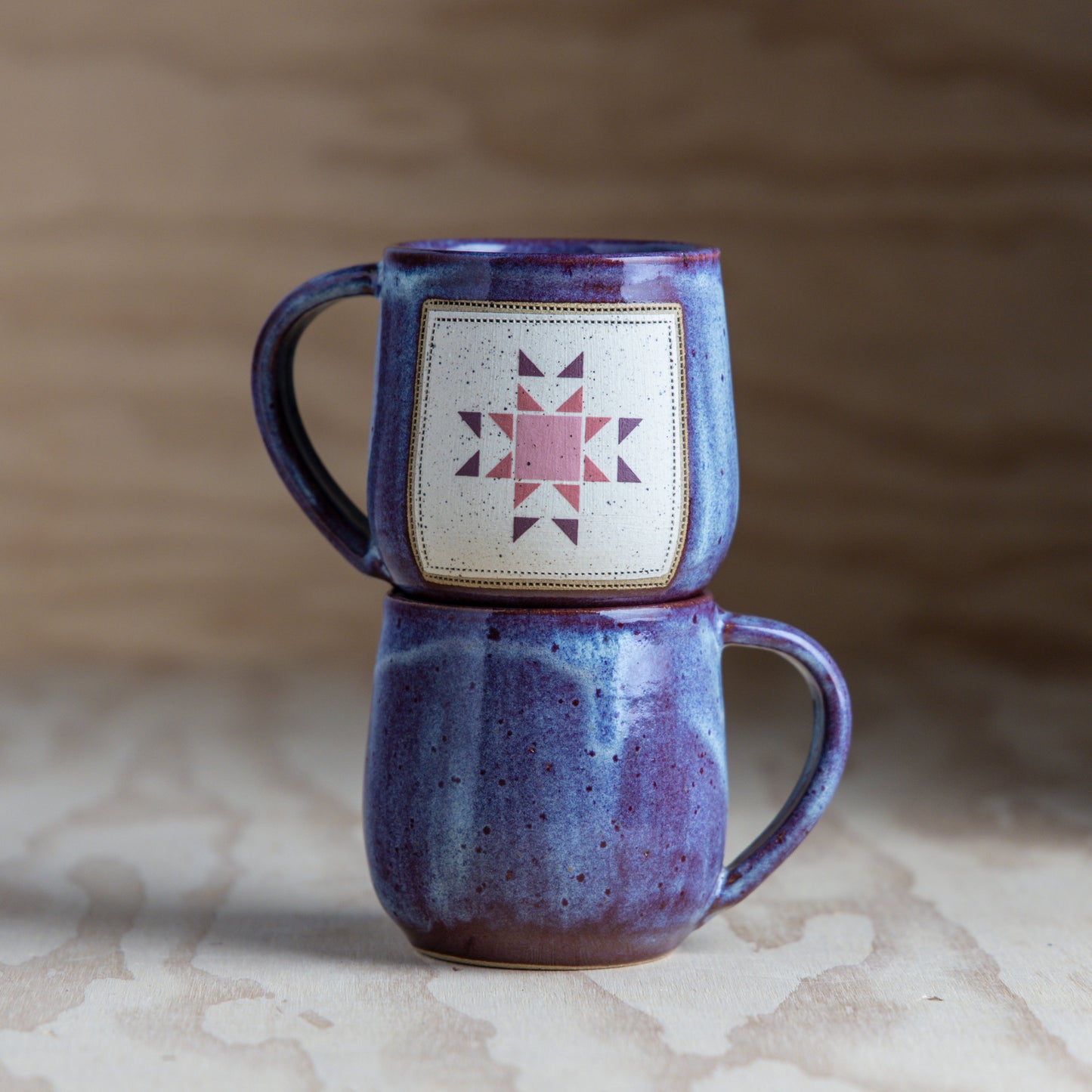 Flying Geese Star Block-Merlot Flux