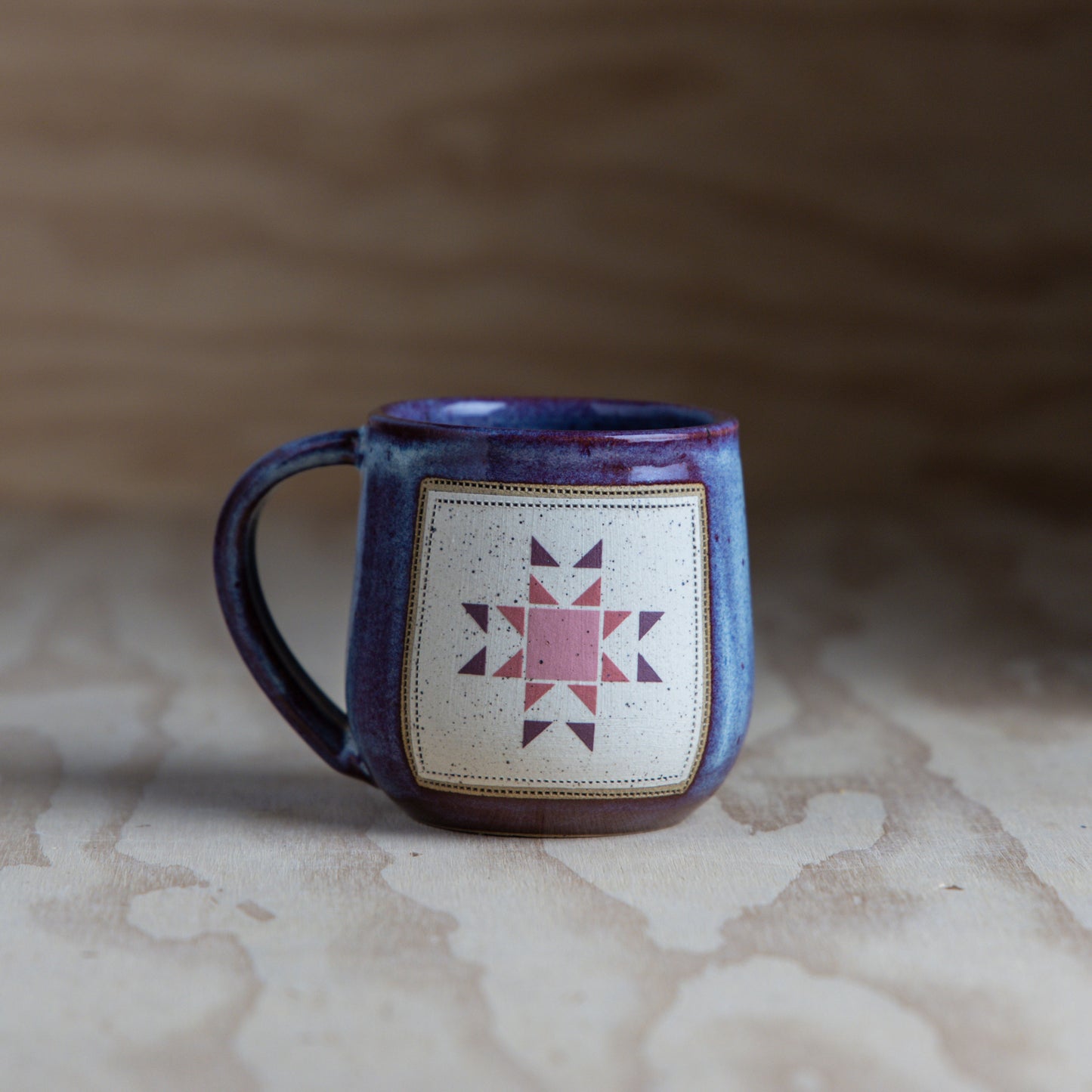 Flying Geese Star Block-Merlot Flux