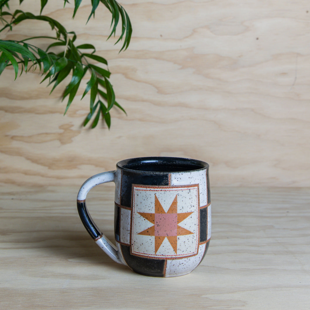 Checkerboard Sawtooth Star Mug