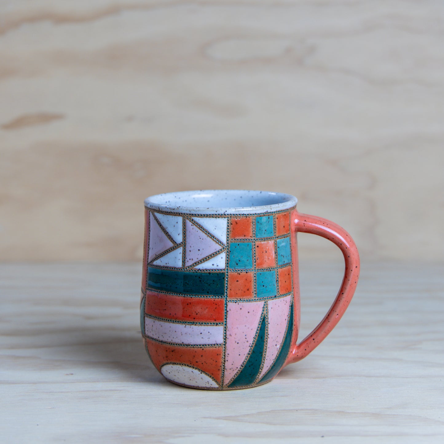 #16 Improv Quilt Mug