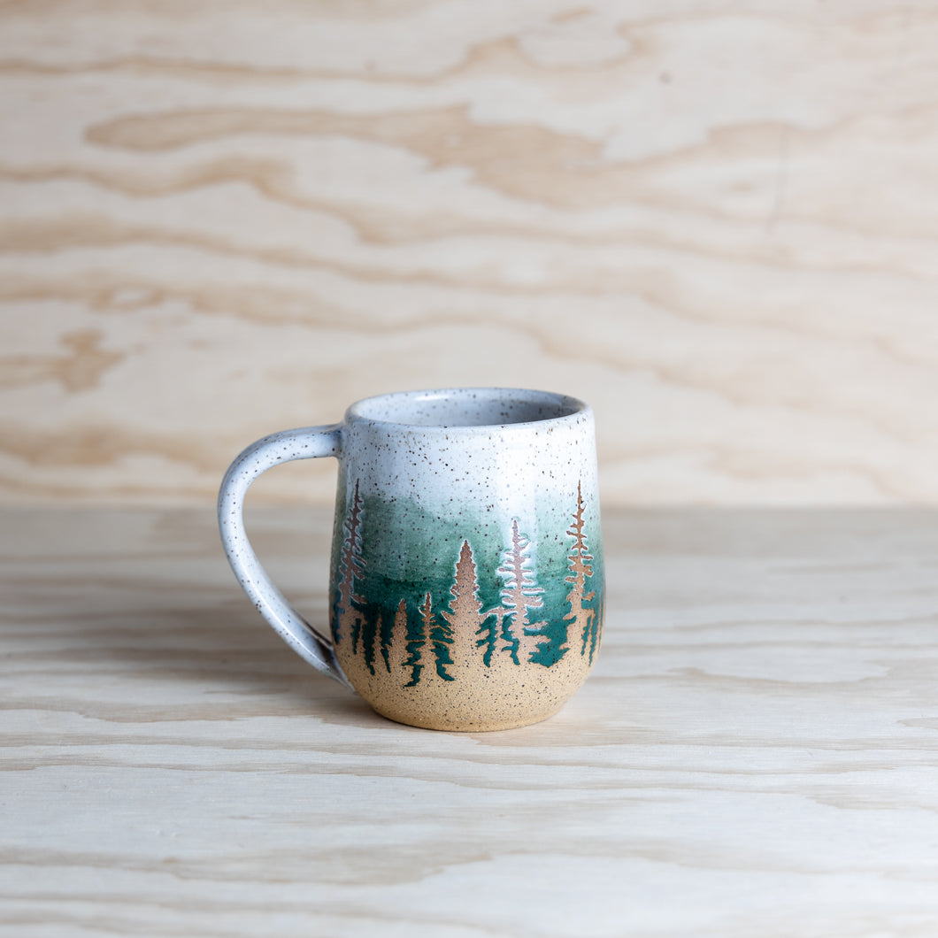PRE ORDER-Teal Pine Tree Mug