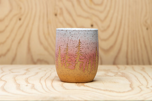 PRE-ORDER Pink Pine Trees Ceramic Tumbler
